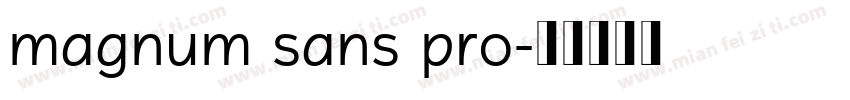 magnum sans pro字体转换